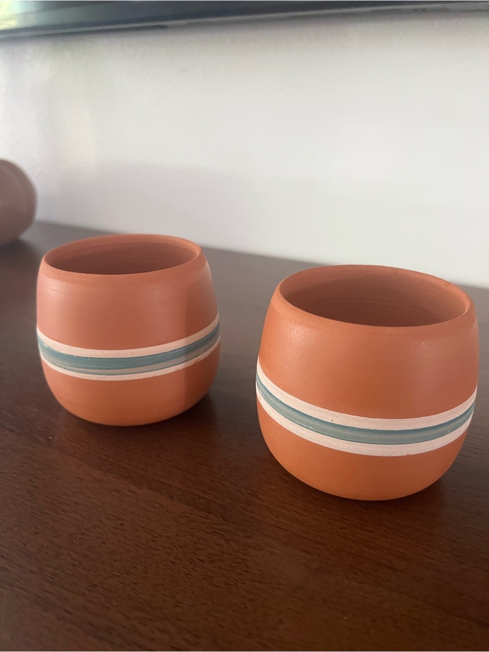 Pair of Ceramic Cups, Handmade